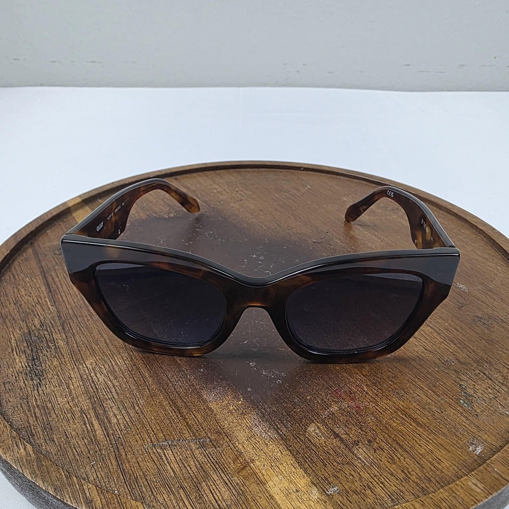Quay By The Way Sunglasses Womens 54-23-145 Brown Tortoise Gray Cat Eye
